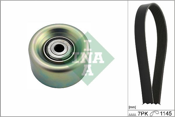 INA 529 0272 10 V-Ribbed Belt Set Check alternator freewheel clutch & replace if necessary
