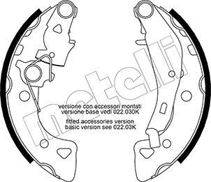 METELLI 165,0 x 30 mm, with automatic adjustment Width: 30mm Brake Shoes 53-0024Y buy