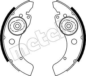 METELLI 160,0 x 42 mm, with automatic adjustment Width: 42mm Brake Shoes 53-0053 buy