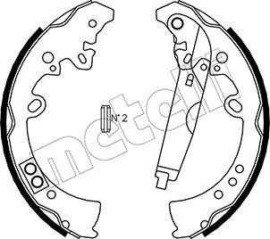 original Toyota Hilux N30 Brake shoes front and rear METELLI 53-0445