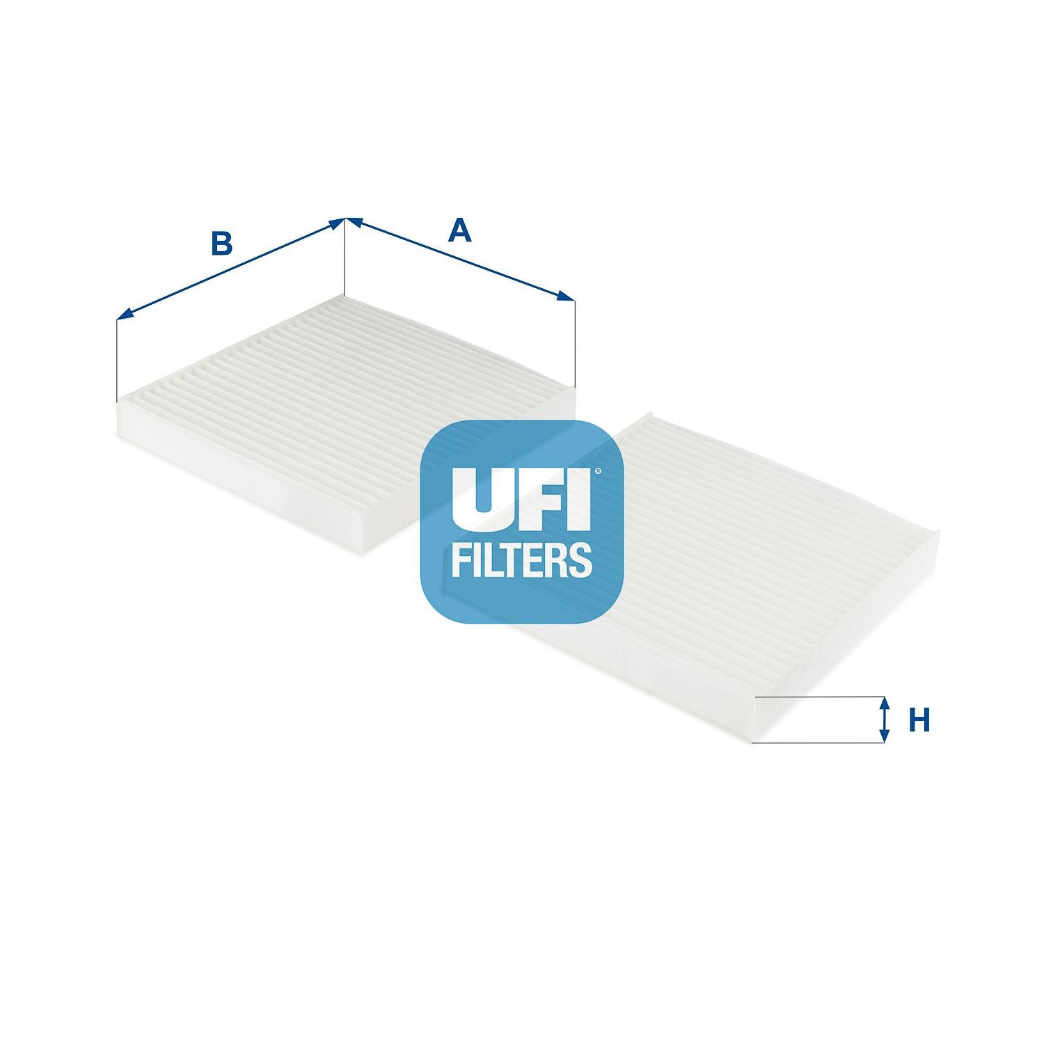 UFI 53.251.00 Pollen filter Particulate Filter, 188 mm x 188 mm x 25 mm