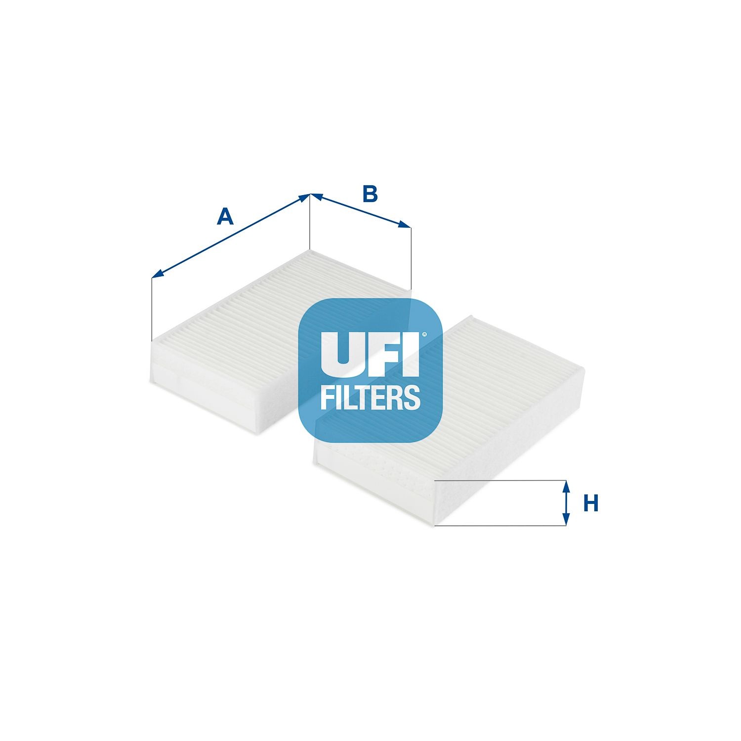 UFI Particulate Filter, 165 mm x 88 mm x 30 mm Width: 88mm, Height: 30mm, Length: 165mm Cabin filter 53.253.00 buy
