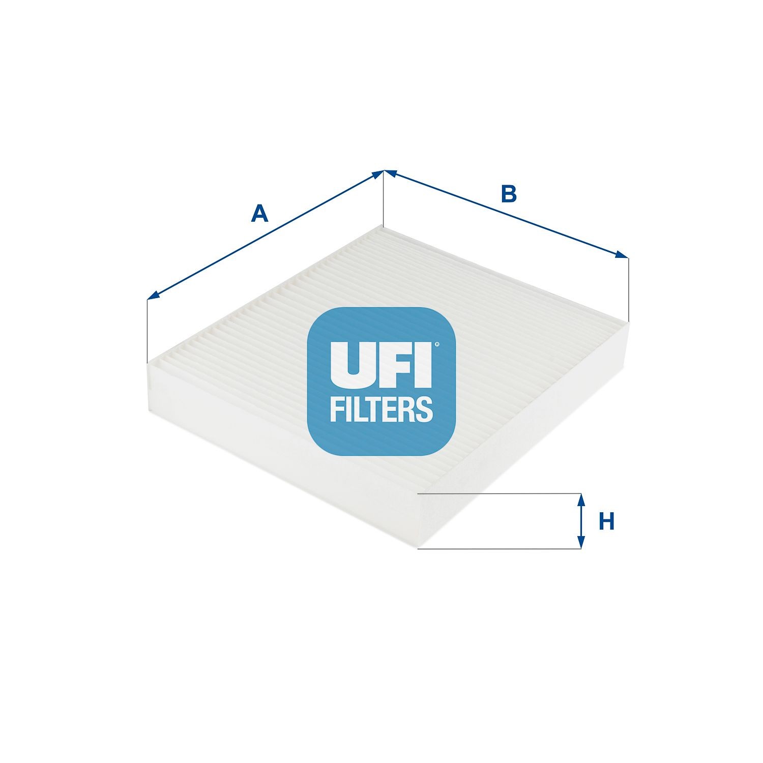 UFI 53.254.00 Pollen filter Particulate Filter, 240 mm x 204 mm x 35 mm