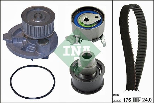 INA 530007930 Water pump and timing belt kit 1334170