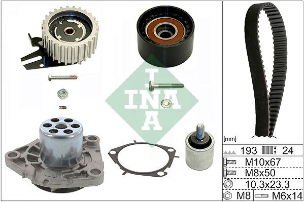 original Opel Insignia A Country Tourer Water pump + timing belt kit INA 530 0619 30