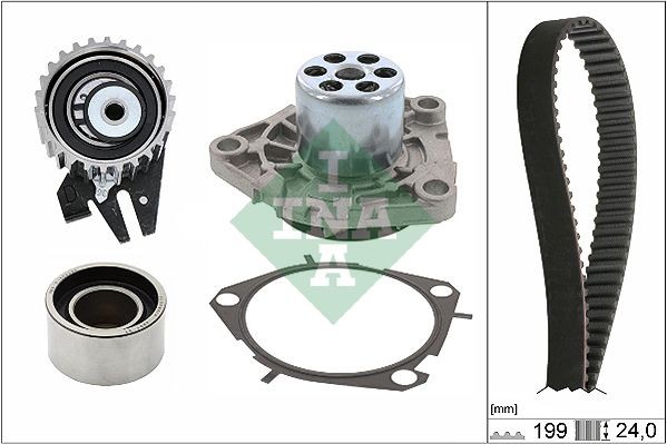 Alfa Romeo BRERA Water pump and timing belt kit INA 530 0625 30 cheap