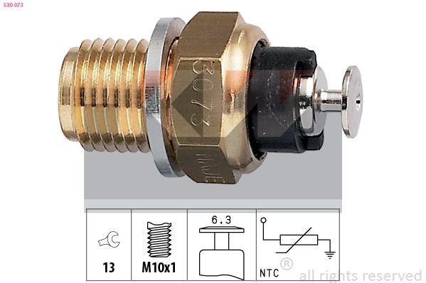 FACET 7.3073 KW M10x1, Made in Italy - OE Equivalent Sensor, oil temperature 530 073 buy