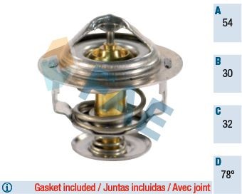 FAE Opening Temperature: 78°C, with gaskets/seals Thermostat, coolant 5302378 buy
