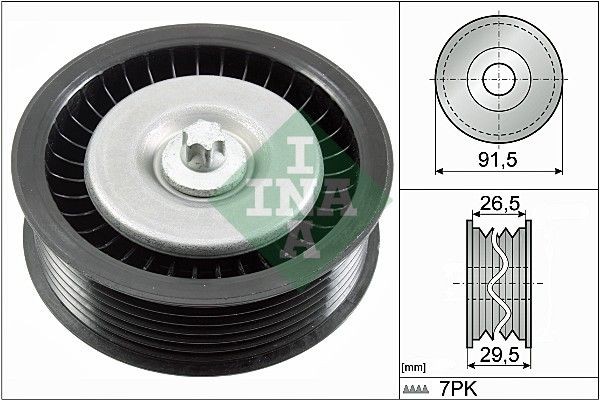 INA 532 0808 10 Deflection / Guide Pulley, v-ribbed belt