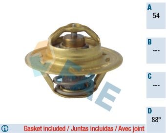 Opel ZAFIRA Coolant thermostat 9889430 FAE 5321188 online buy