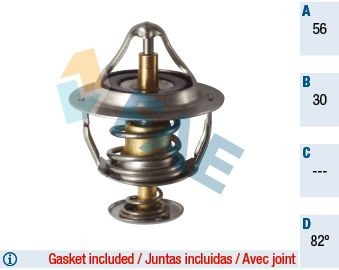 FAE 5322582 Engine thermostat Opening Temperature: 82°C, with gaskets/seals