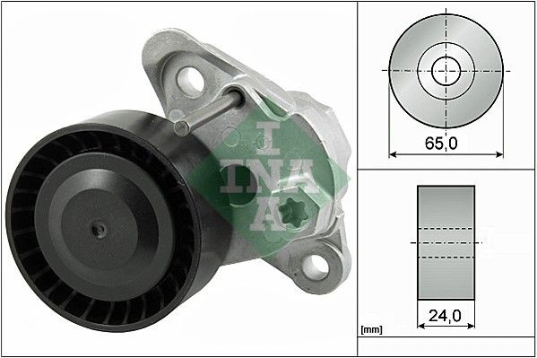 Original INA Auxiliary belt tensioner 534 0497 10 for VW POLO