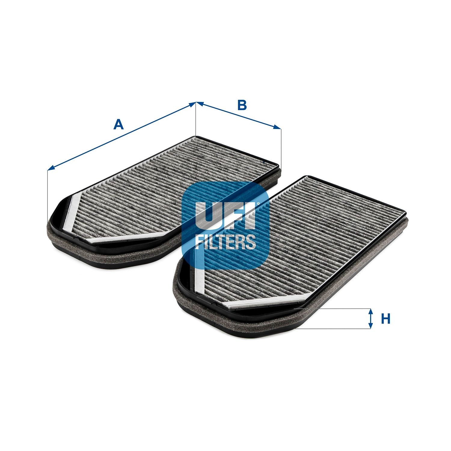 UFI 54.242.00 Pollen filter Activated Carbon Filter, 369 mm x 181 mm x 30 mm
