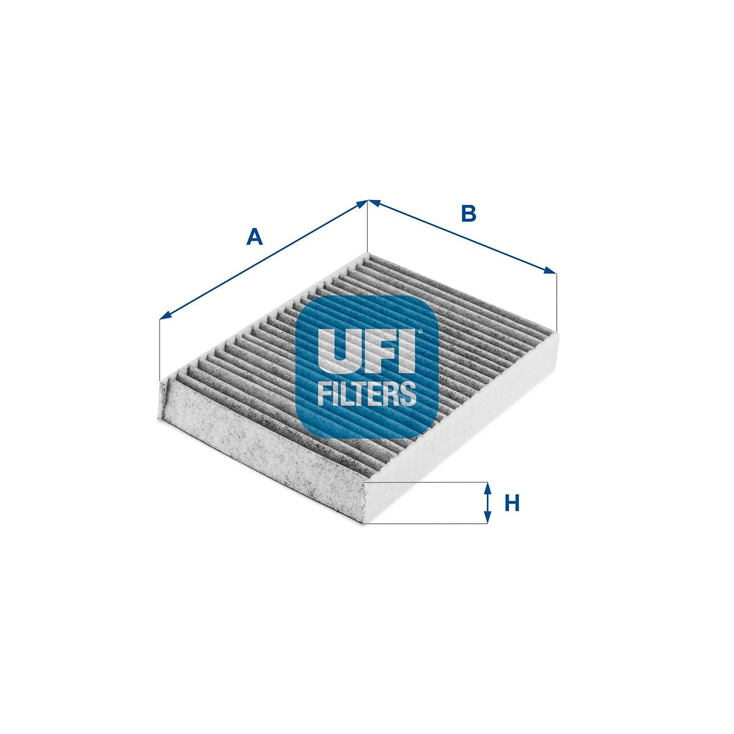 UFI Activated Carbon Filter, 220 mm x 158 mm x 30 mm Width: 158mm, Height: 30mm, Length: 220mm Cabin filter 54.245.00 buy