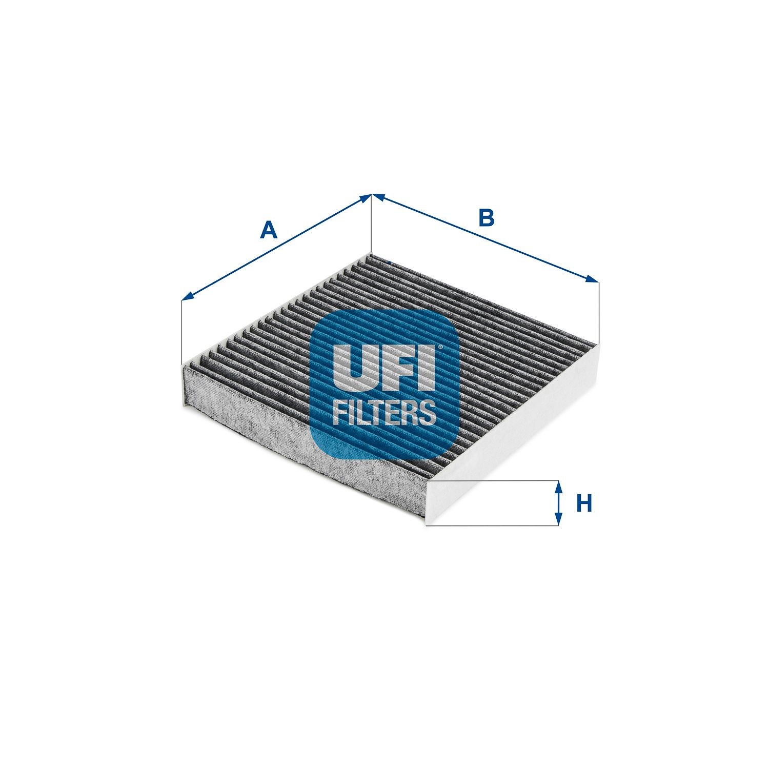 UFI 54.248.00 Pollen filter Activated Carbon Filter, 193 mm x 187 mm x 30 mm