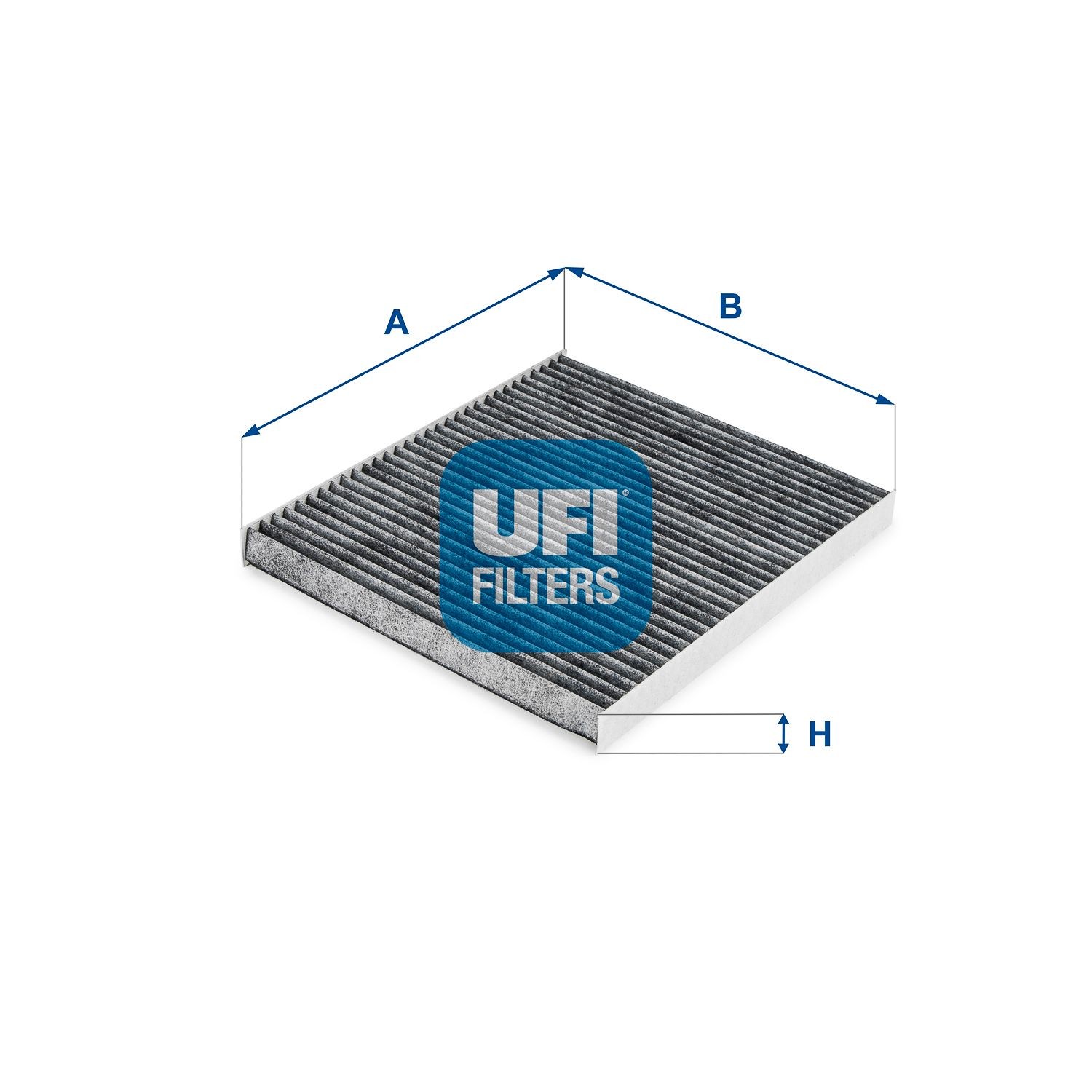 AC filter UFI Activated Carbon Filter, 230 mm x 200 mm x 20 mm - 54.256.00