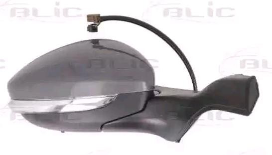 BLIC 5402-08-2002054P Wing mirror Right, primed, Electric, with thermo sensor, Heated, Convex, for left-hand drive vehicles
