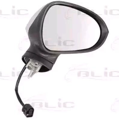 BLIC 5402-10-2002296P Wing mirror Right, primed, Electric, Heated, Convex, for left-hand drive vehicles