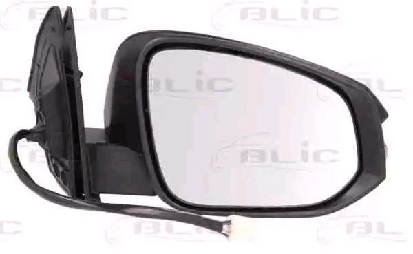 BLIC 5402-19-2002540P Wing mirror Right, primed, Electric, Electronically foldable, Heated, Complete Mirror, Convex, for left-hand drive vehicles