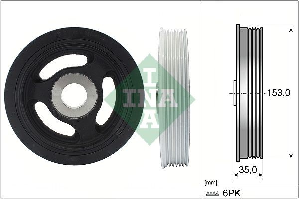 INA Crankshaft pulley Peugeot Partner Combispace 5F new 544 0104 10