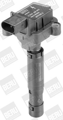 ZS077 Spark plug coil 0040100072 BERU 3-pin connector, 12V, Spark Spring, Number of connectors: 1, Connector Type SAE, incl. spark plug connector