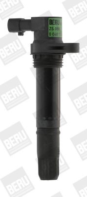 BERU ZS088 Ignition coil 3-pin connector, 12V, Spark Spring, without electronics, Number of connectors: 1, Connector Type SAE, incl. spark plug connector, for vehicles without distributor, 15 cm