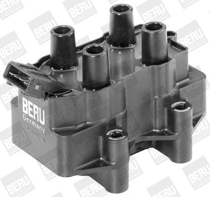 BERU ZS231 Ignition coil 4-pin connector, 12V, Number of connectors: 4, Connector Type, saw teeth