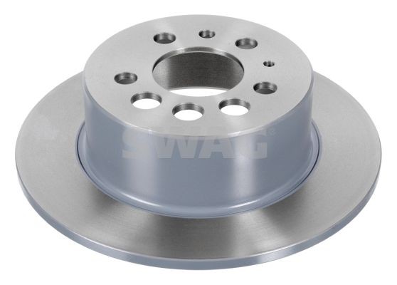 SWAG 55 91 1449 Brake disc Rear Axle, 281x9,6mm, 5x108, solid, Coated