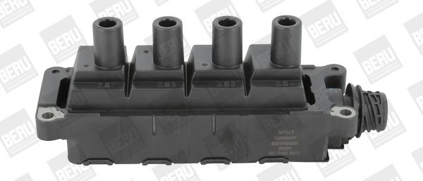 BERU ZS307 Ignition coil 6-pin connector, 12V, Number of connectors: 4, Connector Type, saw teeth