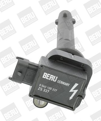 BERU ZS337 Ignition coil 3-pin connector, 12V, Spark Spring, Number of connectors: 1, Connector Type SAE, incl. spark plug connector, 18 cm