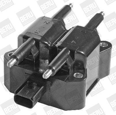 BERU E2019100380A1 Ignition coil pack 3-pin connector, 12V, without electronics, Number of connectors: 4, Connector Type SAE