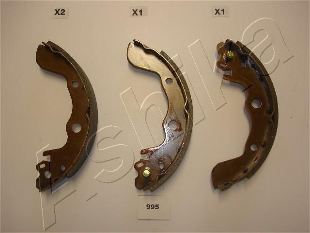 ASHIKA 55-09-995 Brake Shoe Set Rear Axle, Ø: 180 x 26,7 mm
