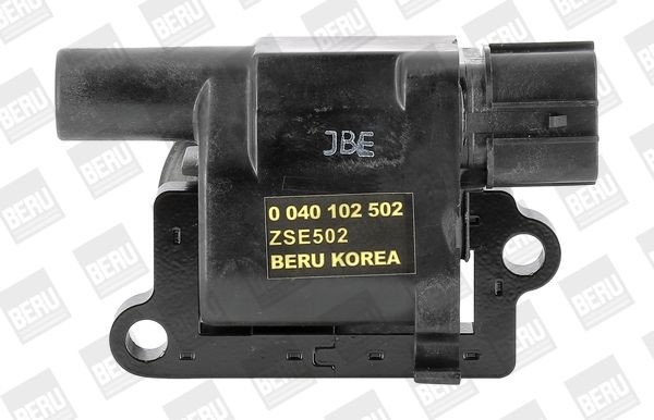 BERU ZSE502 Ignition coil 3-pin connector, 12V, red, DIN+Spark Spring, SAE-Kontaktfeder, with connector parts, Number of connectors: 2, Connector Type DIN