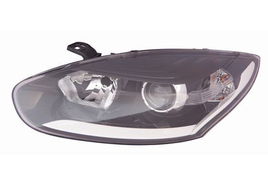 ABAKUS 551-11A5RMLDEM2 Headlight Right, H7, PY21W, W5W, black, without bulb holder, with motor for headlamp levelling, PX26d, BAU15s