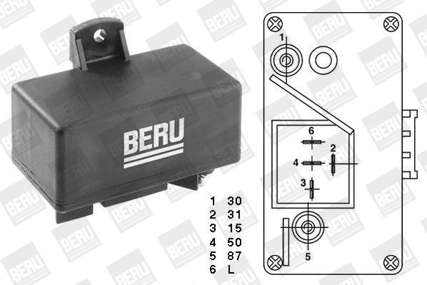 BERU E6998900242A1 Control Unit, glow plug system Number of Cylinders: 4