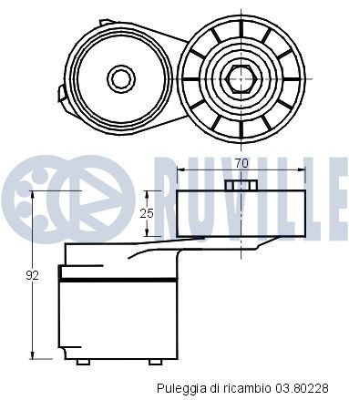 RUVILLE Check alternator freewheel clutch & replace if necessary Length: 2260mm, Number of ribs: 6 Serpentine belt kit 5512380 buy