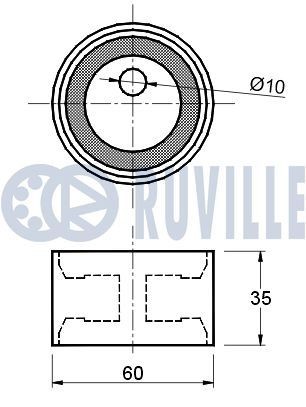 RUVILLE 5558580 Deflection / Guide Pulley, v-ribbed belt 1192500Q0M