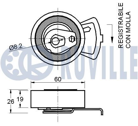 RUVILLE 5594085 Deflection / Guide Pulley, v-ribbed belt 96318474