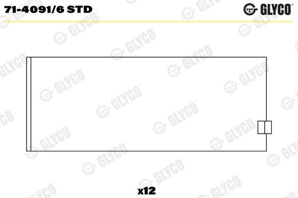 71-4091/6 STD GLYCO Pleuellager IVECO Stralis