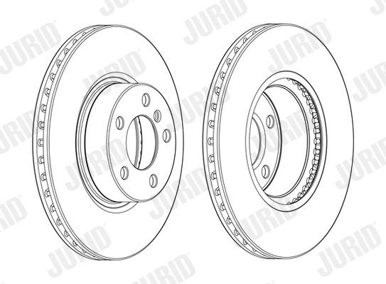 JURID 562891JC-1 Brake disc 328x28mm, 5x120, Vented, coated