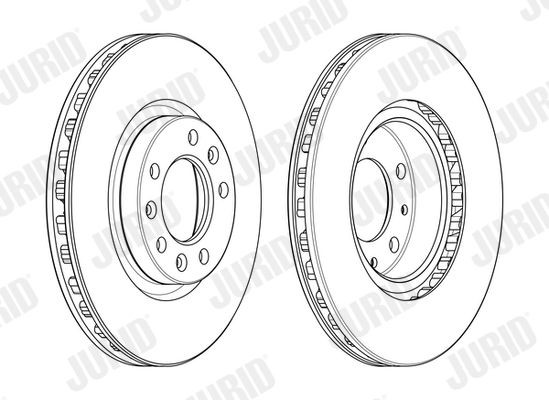 Original 562991JC-1 JURID Disc brake set OPEL