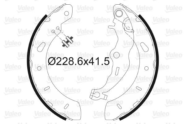VALEO Rear Axle, 229 x 42 mm, without wheel brake cylinder Width: 42mm Brake Shoes 564140 buy