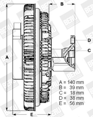 0 720 002 001 BERU Clutch, radiator fan LK001 buy