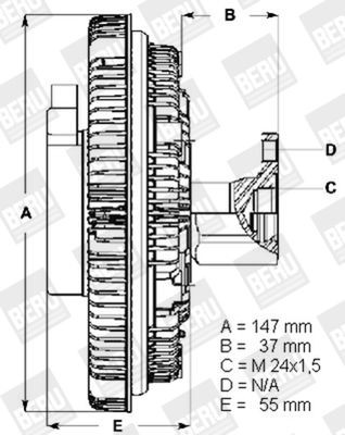 0 720 002 003 BERU Clutch, radiator fan LK003 buy