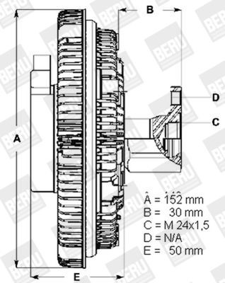 LK017 BERU Radiator fan clutch FORD