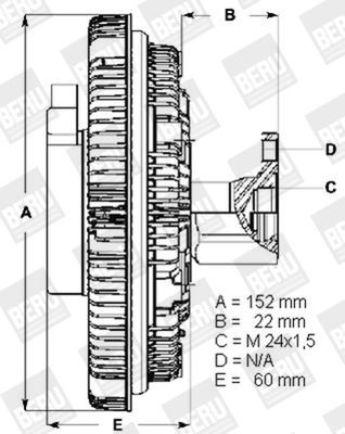 0 720 002 026 BERU Clutch, radiator fan LK026 buy