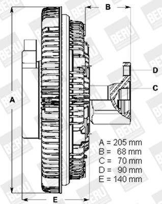 BERU LK029 Kupplung, Kühlerlüfter für MAN TGA LKW in Original Qualität