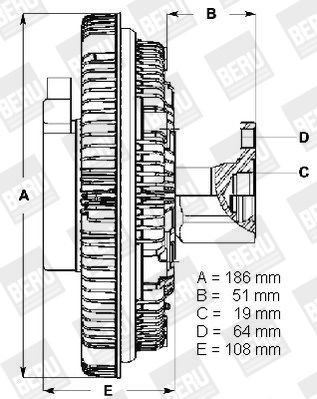 BERU LK031 Kupplung, Kühlerlüfter für MAN M 90 LKW in Original Qualität