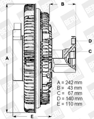 BERU LK055 Kupplung, Kühlerlüfter für MERCEDES-BENZ MK LKW in Original Qualität