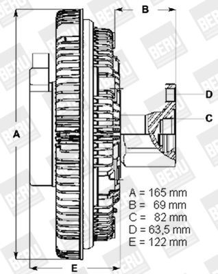 BERU LK065 Kupplung, Kühlerlüfter für MERCEDES-BENZ ATEGO 2 LKW in Original Qualität